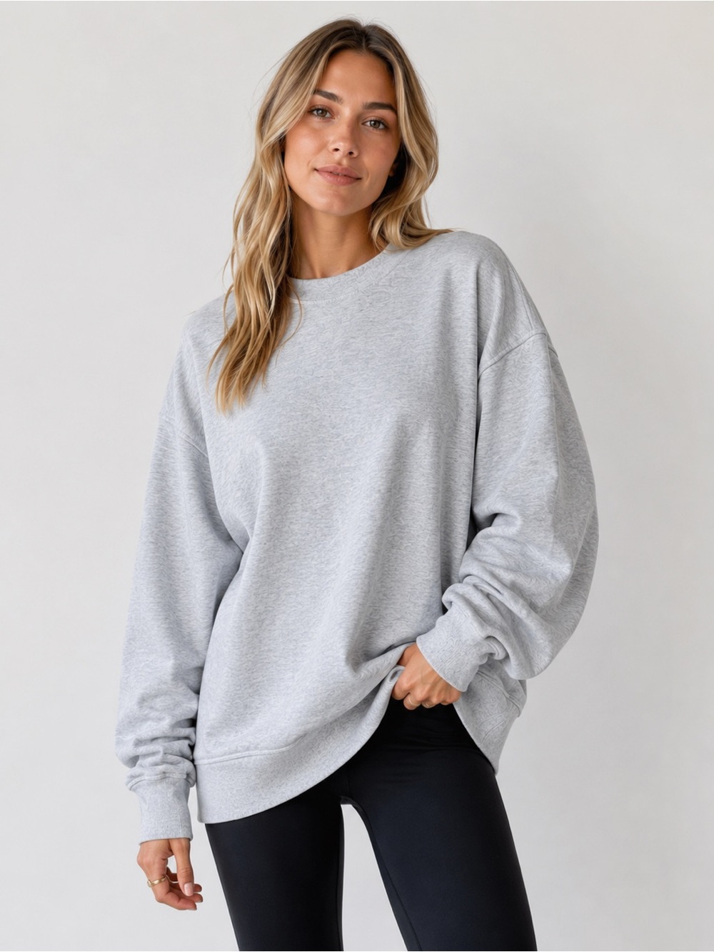 Lululemon Perfectly Oversized Crew Sweatshirt — Heathered Core Light Grey Size 6